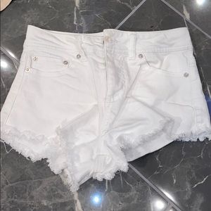 White Jean shorts